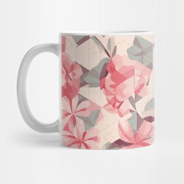 Floral Pattern Polygon style: Angular Petal Harmony by FLRW